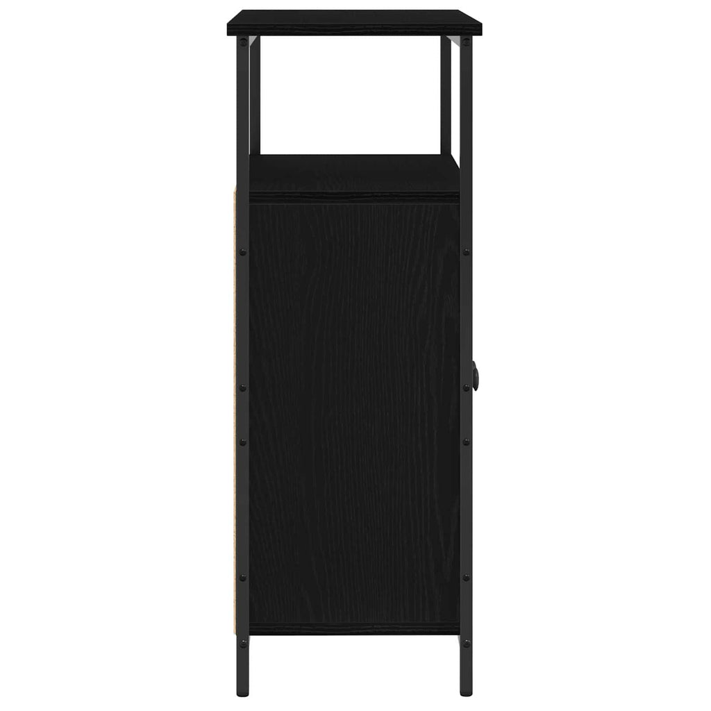 Sideboard Schwarz Eichen-Optik 70 x 30 x 80 cm Holzwerkstoff