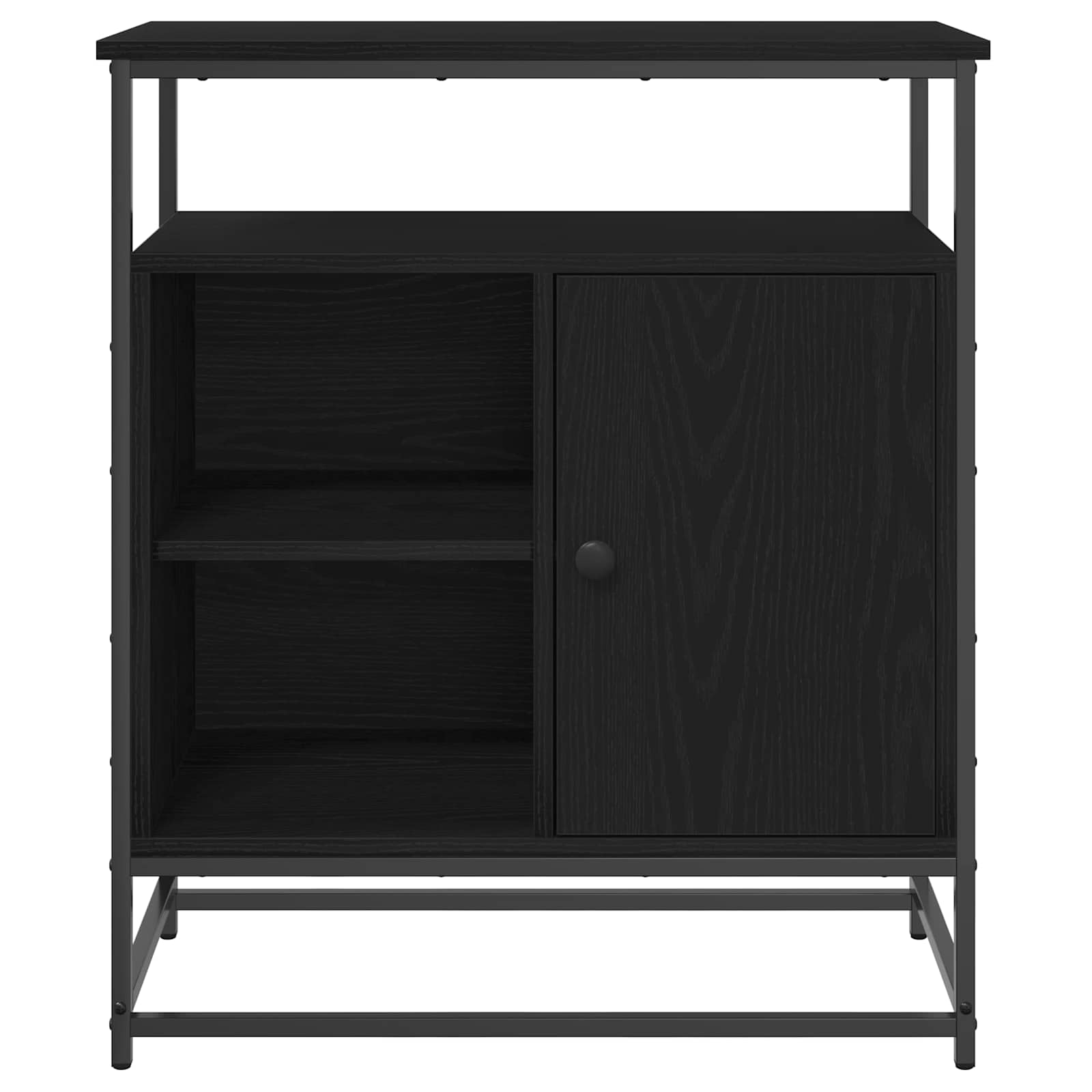 Sideboard Schwarz Eichen-Optik 69 x 35 x 80 cm Holzwerkstoff