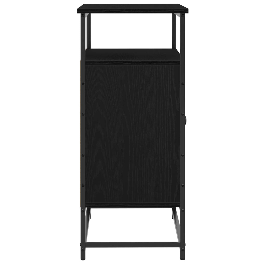 Sideboard Schwarz Eichen-Optik 69 x 35 x 80 cm Holzwerkstoff