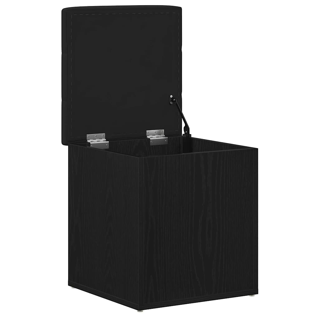 Sitzbank mit Stauraum Schwarz Eichen-Optik 42 x 42 x 45 cm