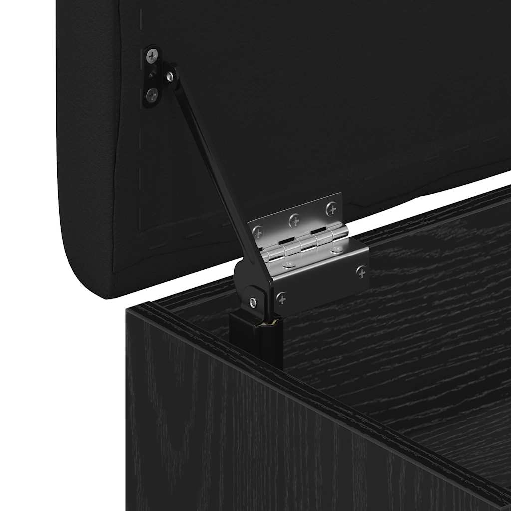 Schuhbank mit Regal Schwarz 80 x 30 x 45 cm Holzwerkstoff
