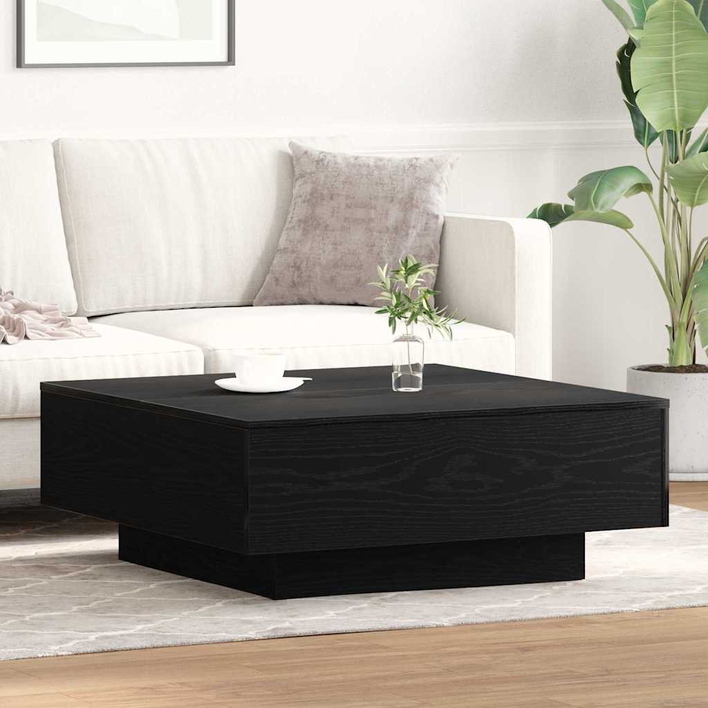 Couchtisch Schwarz Eichen-Optik 80 x 80 x 31 cm