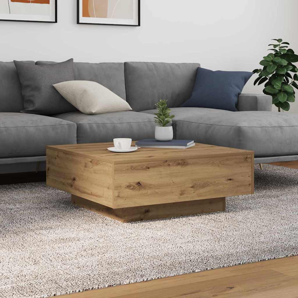 Couchtisch Artisan-Eiche 80 x 80 x 31 cm Holzwerkstoff