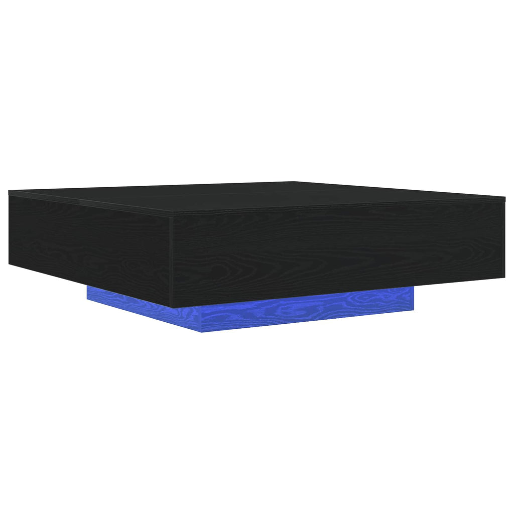 Couchtisch Schwarz Eichen-Optik 100 x 100 x 31 cm Holzwerkstoff