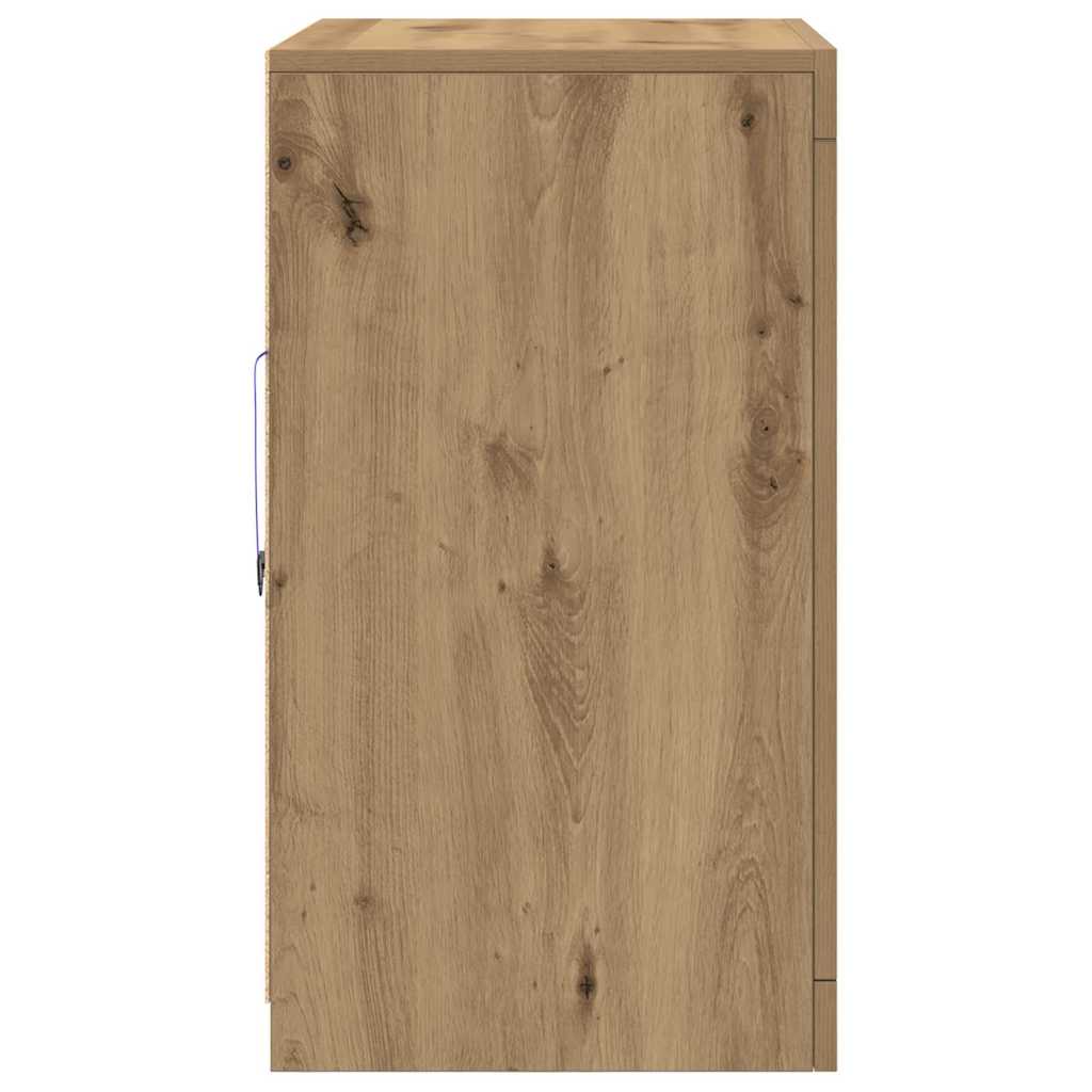 LED-Sideboard Braun 60,5 x 37 x 67 cm Holzwerkstoff