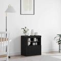 LED-Sideboard Schwarz 60,5 x 37 x 67 cm Holzwerkstoff