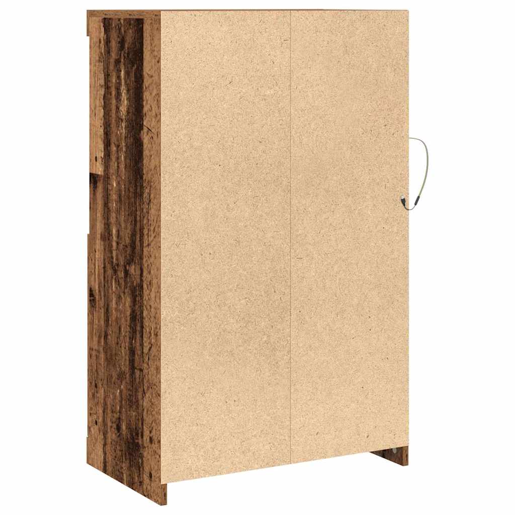 LED-Sideboard Altholz 60,5 x 37 x 100 cm Holzwerkstoff