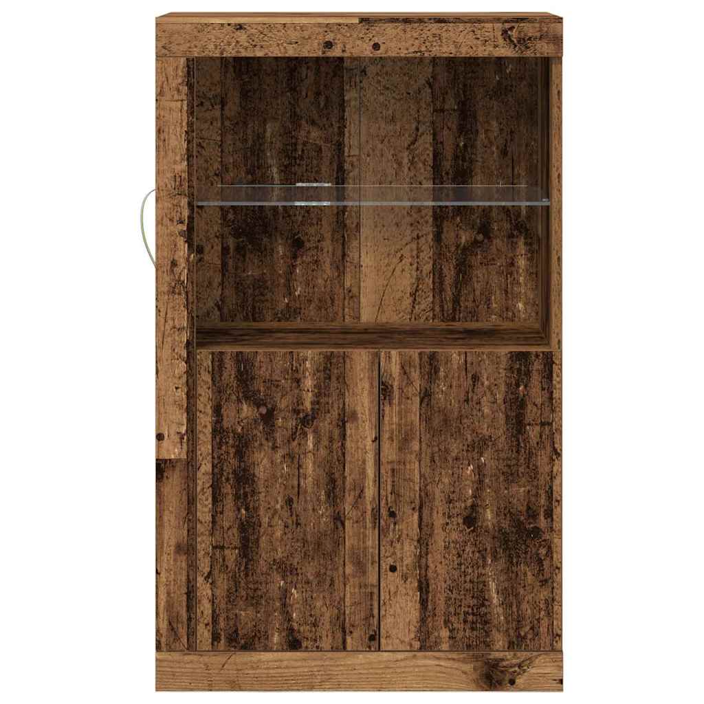 LED-Sideboard Altholz 60,5 x 37 x 100 cm Holzwerkstoff