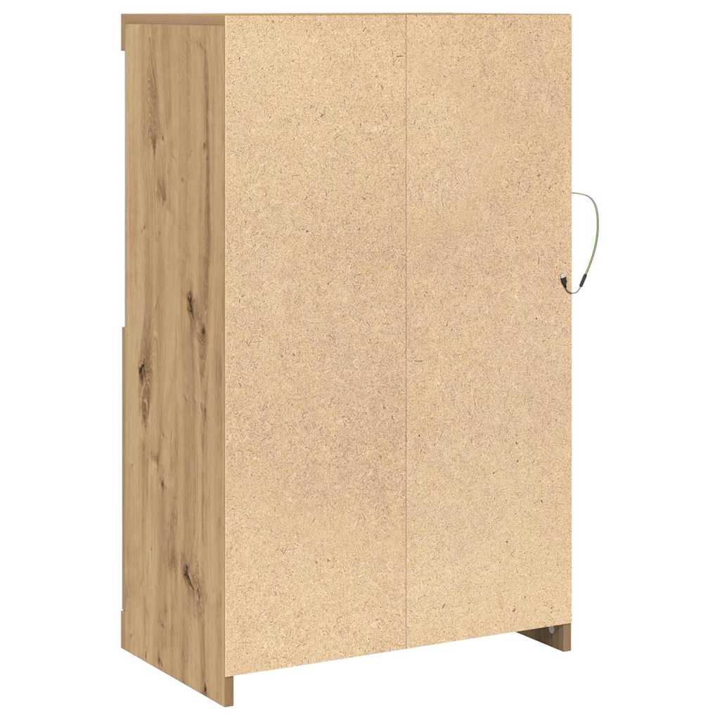 LED-Sideboard Artisan-Eiche 60,5 x 37 x 100 cm Holzwerkstoff