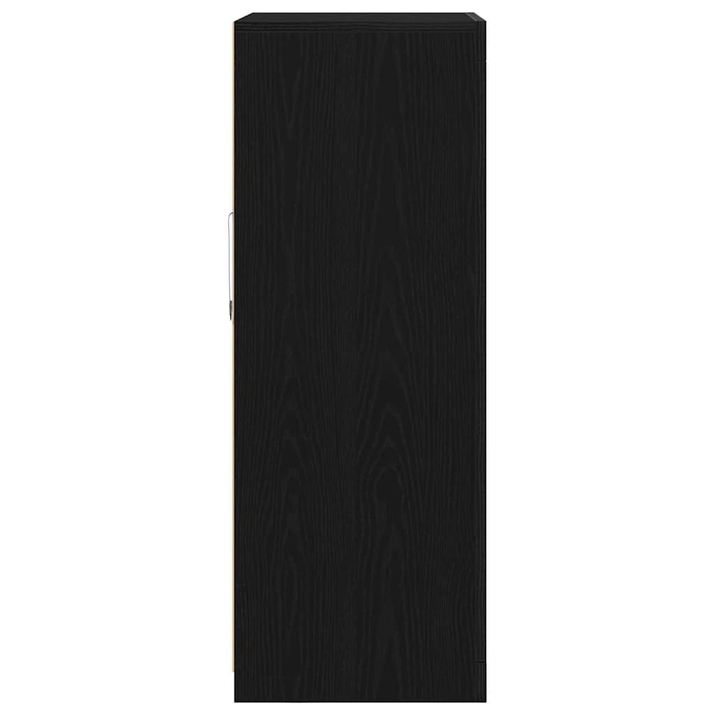 LED-Sideboard Schwarz Eichen-Optik 60,5 x 37 x 100 cm