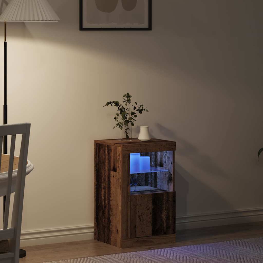 LED-Sideboard Altholz 41 x 37 x 67 cm Holzwerkstoff