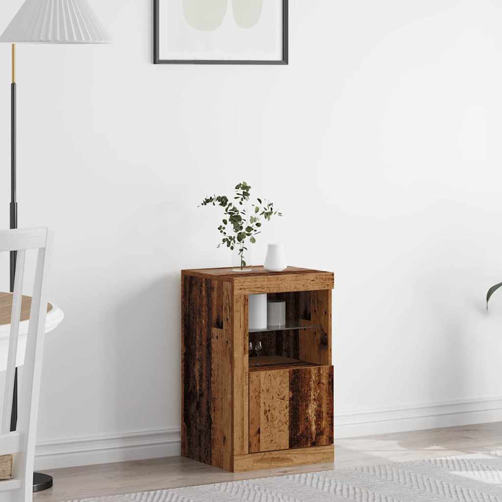 LED-Sideboard Altholz 41 x 37 x 67 cm Holzwerkstoff