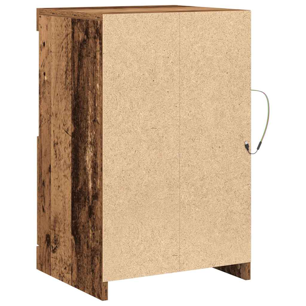 LED-Sideboard 2 pcs Altholz 41 x 37 x 67 cm Holzwerkstoff