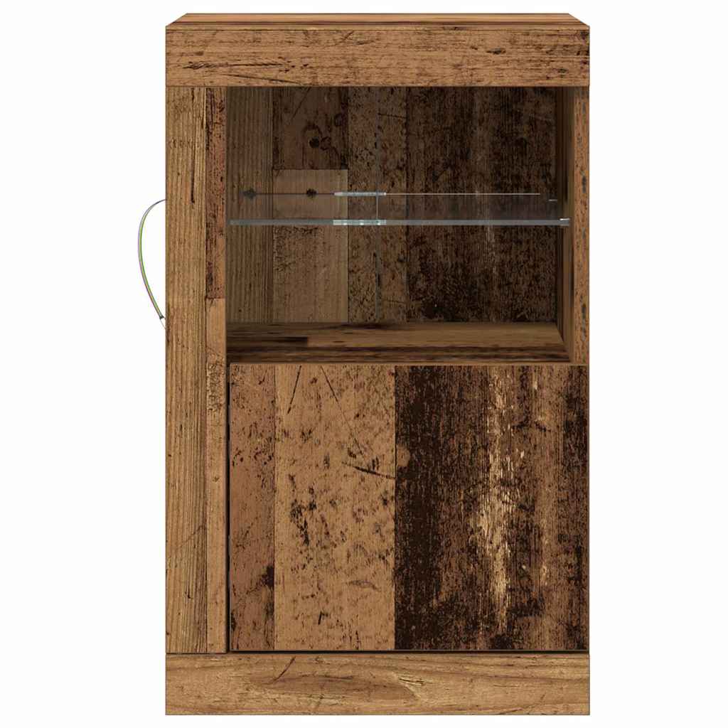 LED-Sideboard 2 pcs Altholz 41 x 37 x 67 cm Holzwerkstoff