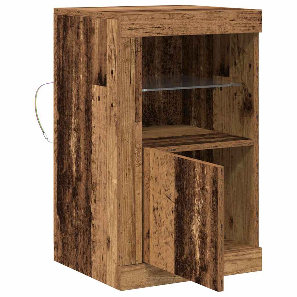 LED-Sideboard 2 pcs Altholz 41 x 37 x 67 cm Holzwerkstoff
