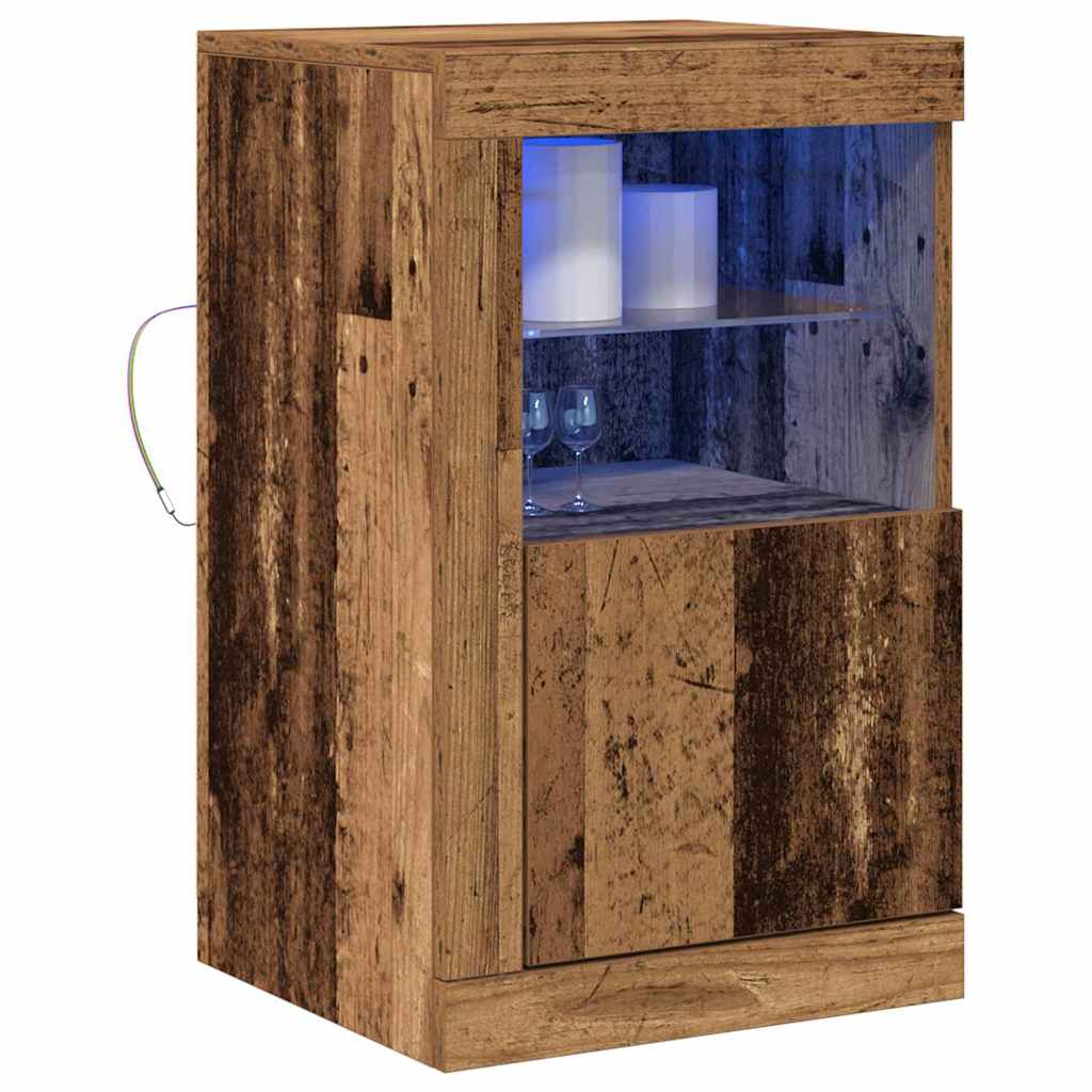 LED-Sideboard 2 pcs Altholz 41 x 37 x 67 cm Holzwerkstoff