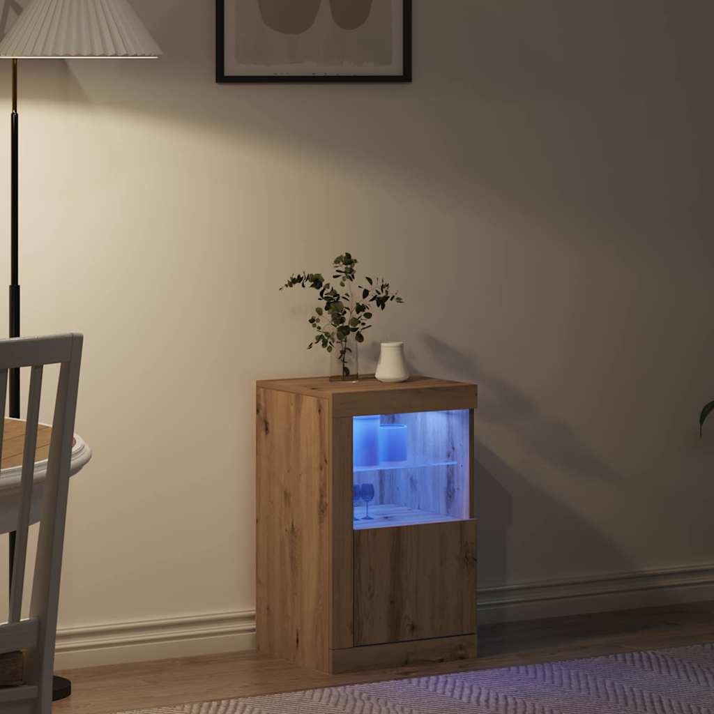 LED-Sideboard Artisan-Eiche 41 x 37 x 67 cm Holzwerkstoff
