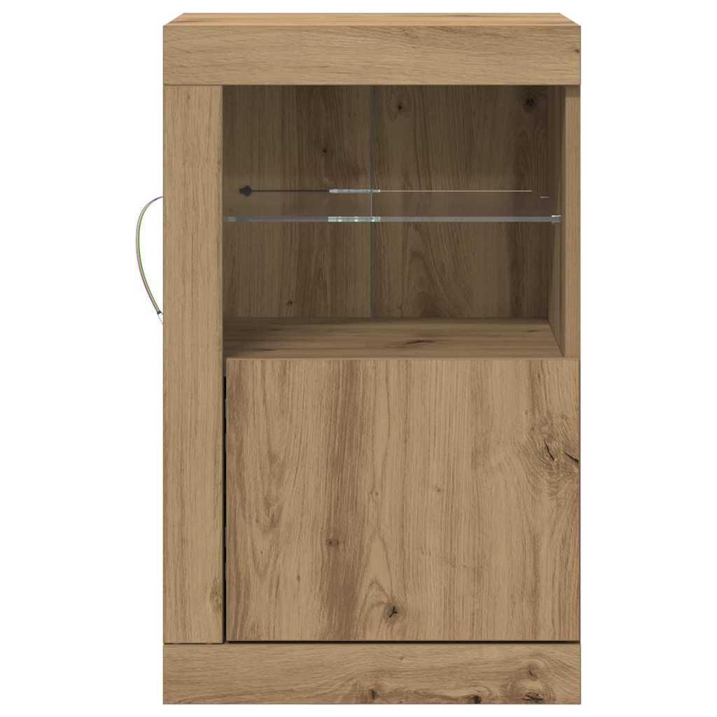 LED-Sideboard 2 pcs Artisan-Eiche 41 x 37 x 67 cm Holzwerkstoff