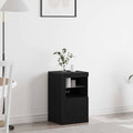 LED-Sideboard Schwarz Eichen-Optik 41 x 37 x 67 cm