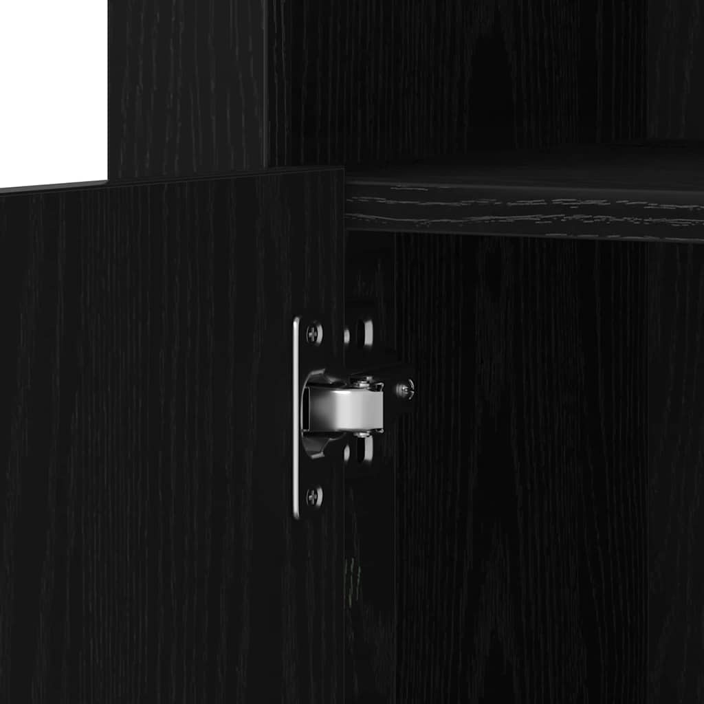 LED-Sideboard 2 pcs Schwarz Eichen-Optik 41 x 37 x 67 cm