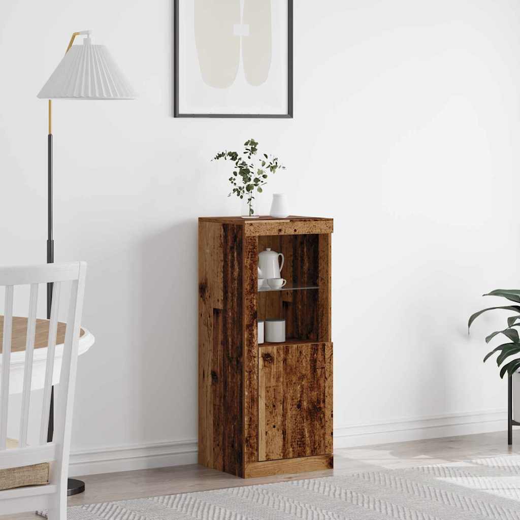 LED-Sideboard Braun 41 x 37 x 100 cm Holzwerkstoff