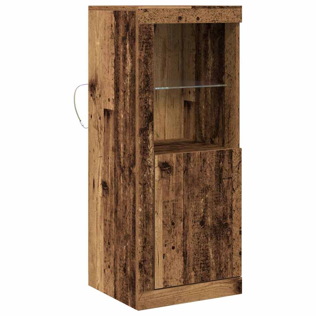 LED-Sideboard Braun 41 x 37 x 100 cm Holzwerkstoff