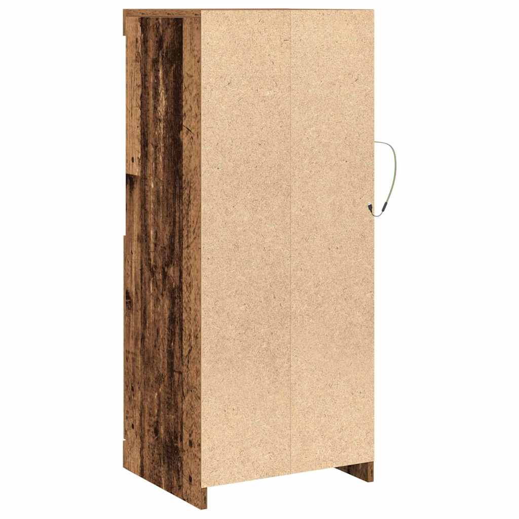 LED-Sideboard Braun 41 x 37 x 100 cm Holzwerkstoff