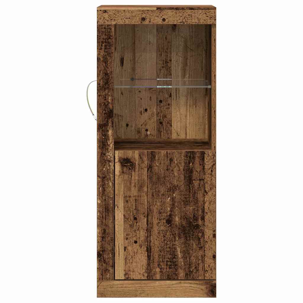 LED-Sideboard Braun 41 x 37 x 100 cm Holzwerkstoff