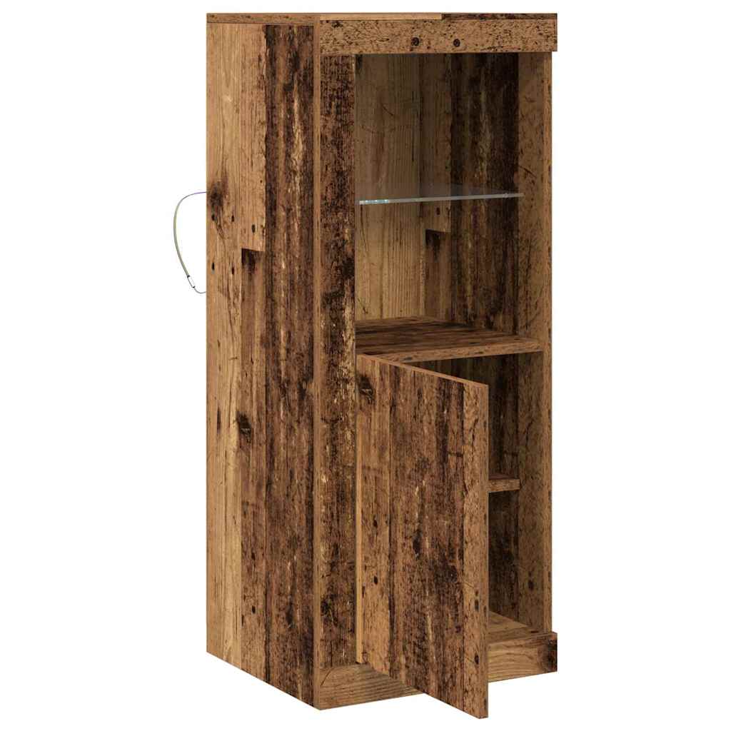 LED-Sideboard Braun 41 x 37 x 100 cm Holzwerkstoff