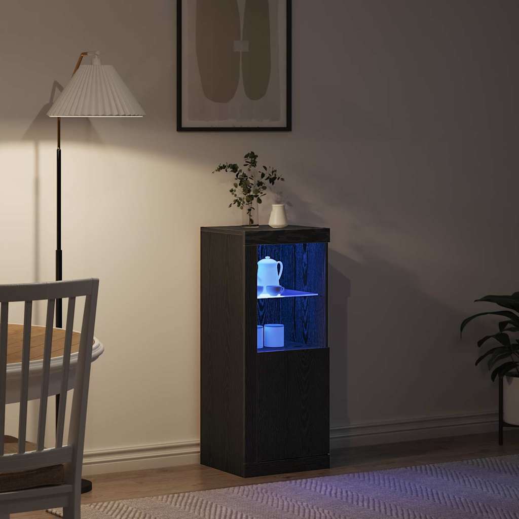 LED-Sideboard Schwarz 41 x 37 x 100 cm Holzwerkstoff