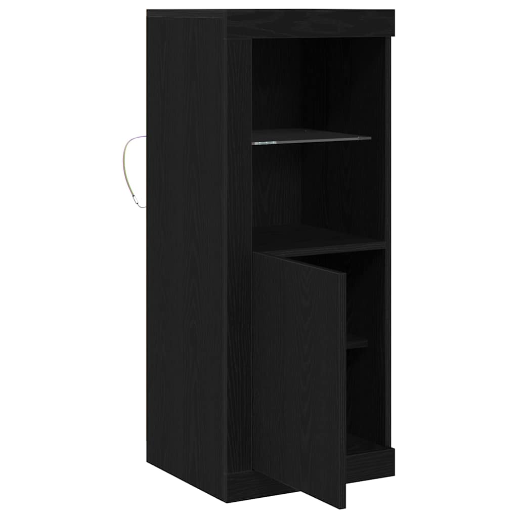 LED-Sideboard Schwarz 41 x 37 x 100 cm Holzwerkstoff
