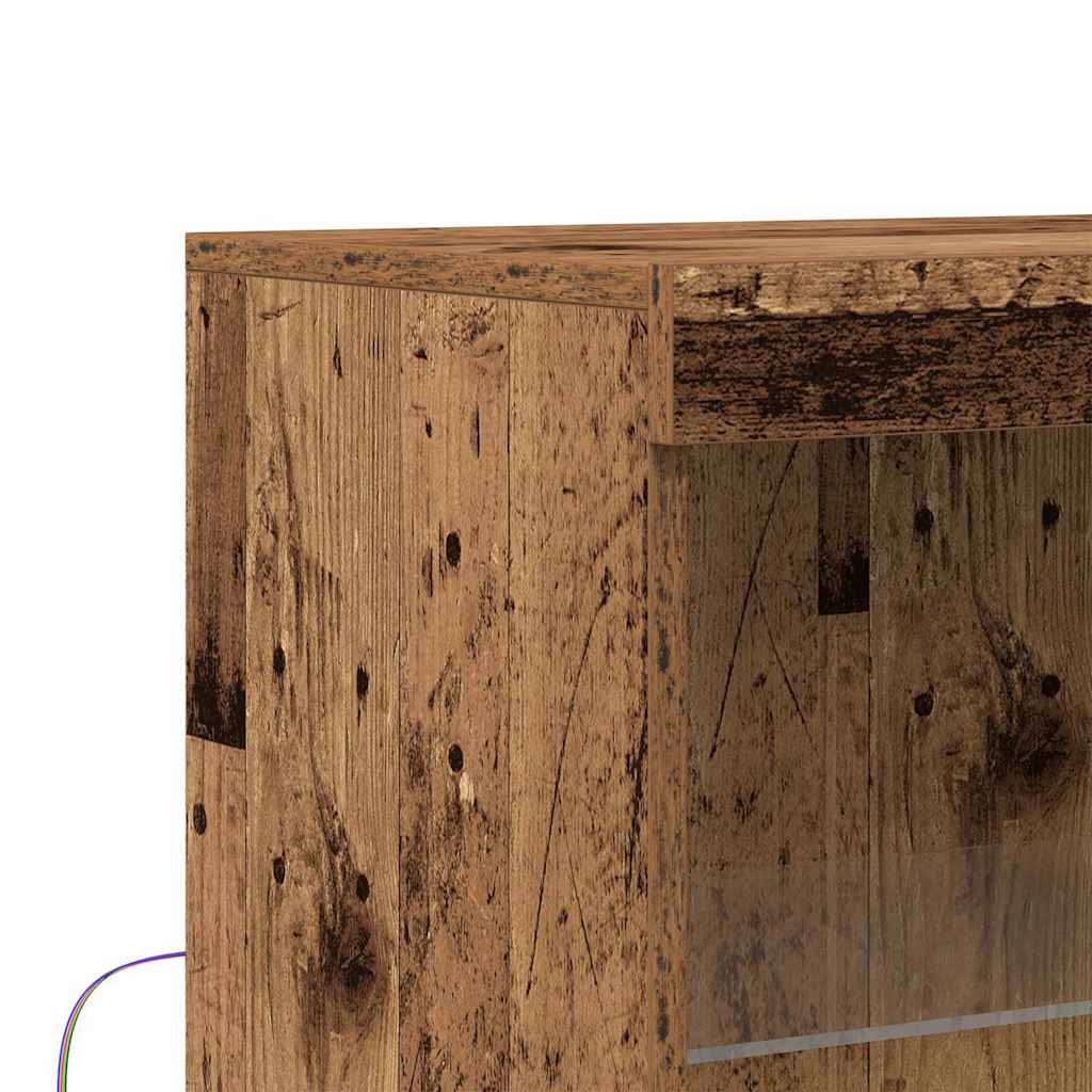 LED-Sideboard Braun 60 x 37 x 100 cm Holzwerkstoff