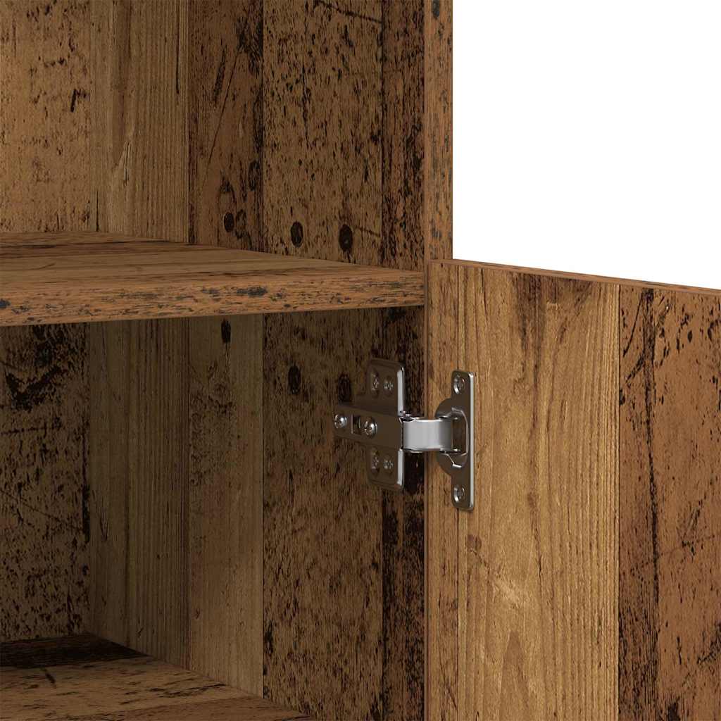 LED-Sideboard Braun 60 x 37 x 100 cm Holzwerkstoff