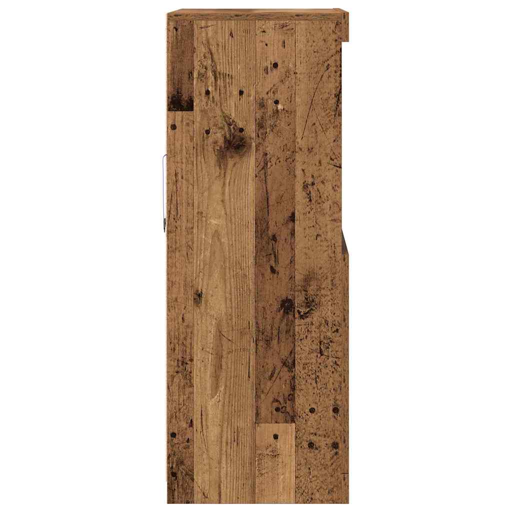 LED-Sideboard Braun 60 x 37 x 100 cm Holzwerkstoff