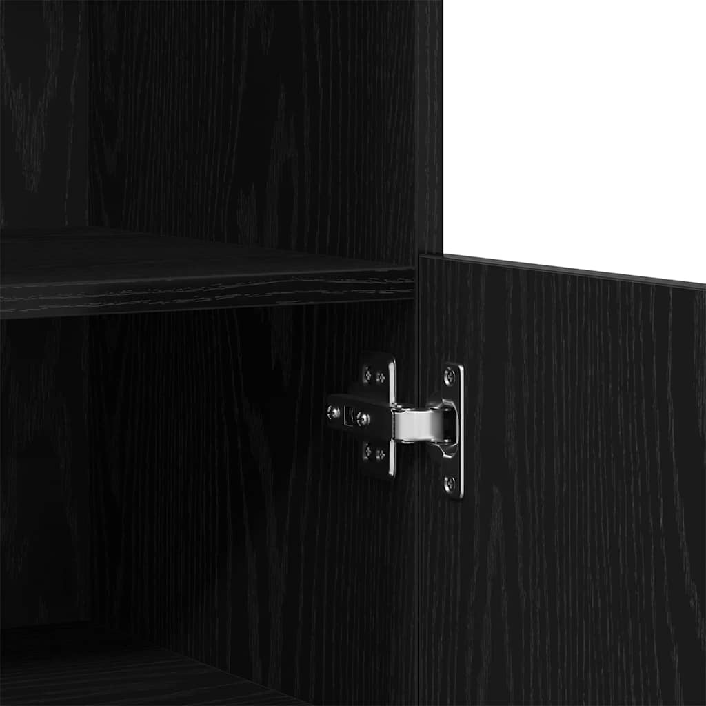 LED-Sideboard Schwarz 60 x 37 x 100 cm Holzwerkstoff