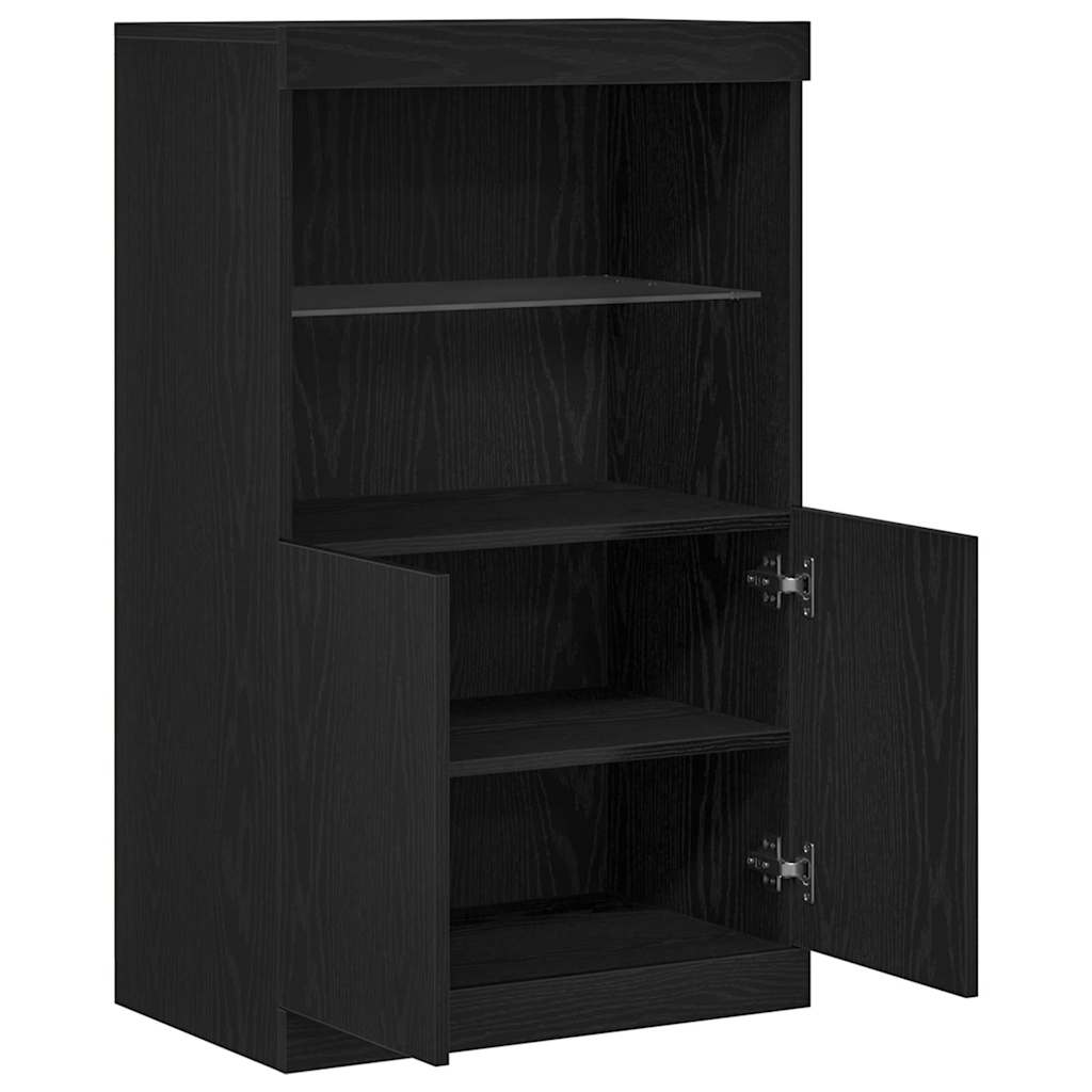 LED-Sideboard Schwarz 60 x 37 x 100 cm Holzwerkstoff