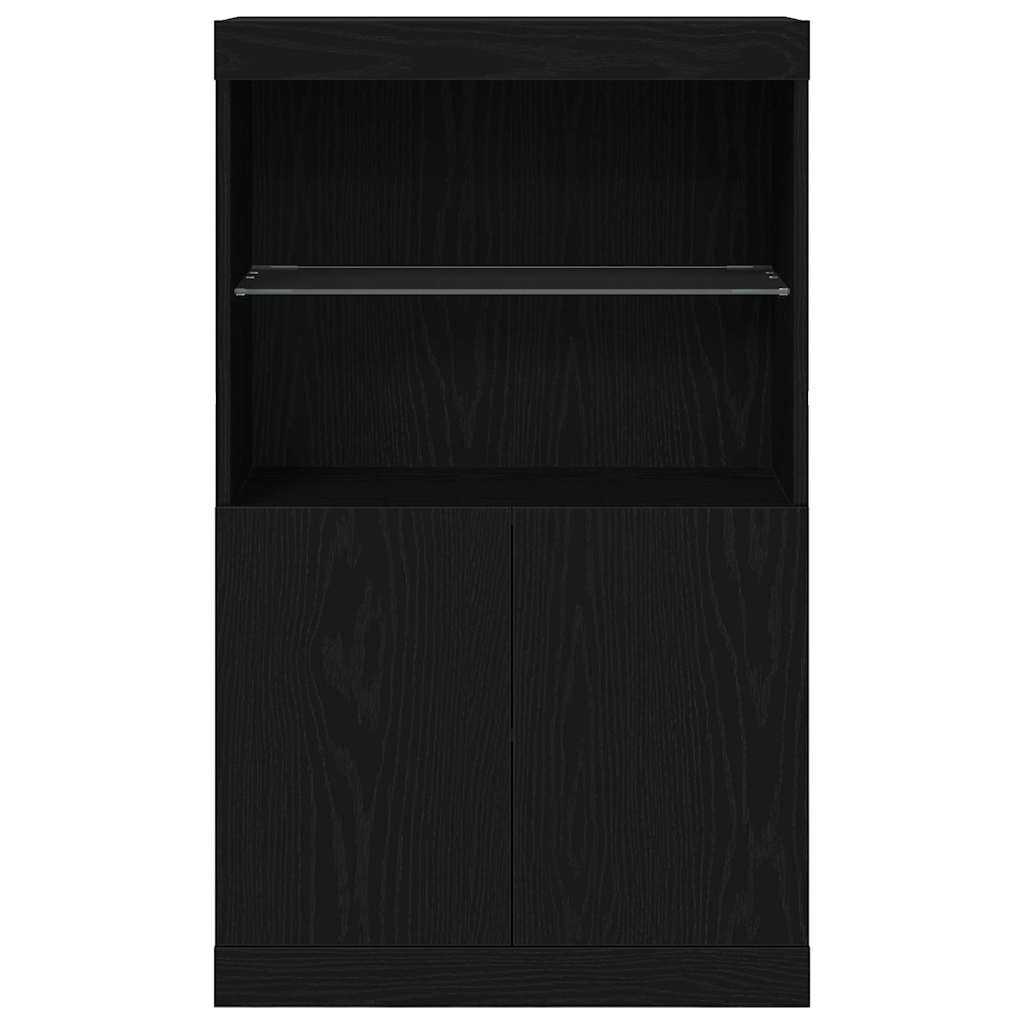 LED-Sideboard Schwarz 60 x 37 x 100 cm Holzwerkstoff