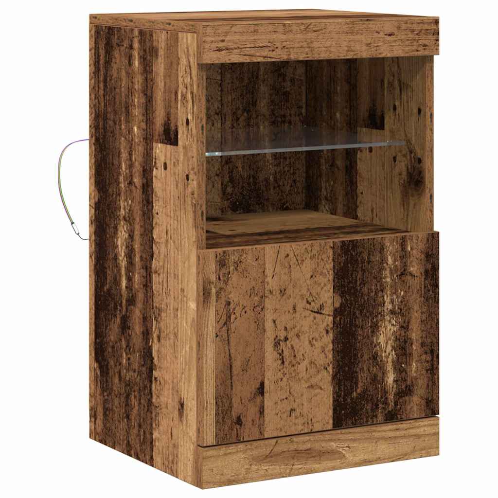 LED-Sideboard Altholz 41 x 37 x 67 cm Holzwerkstoff