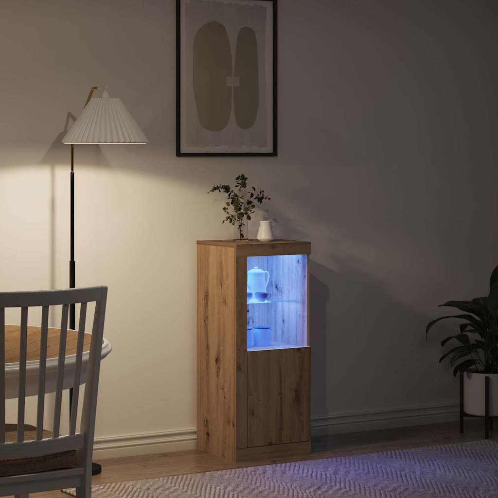 LED-Sideboard Artisan-Eiche 41 x 37 x 100 cm Holzwerkstoff