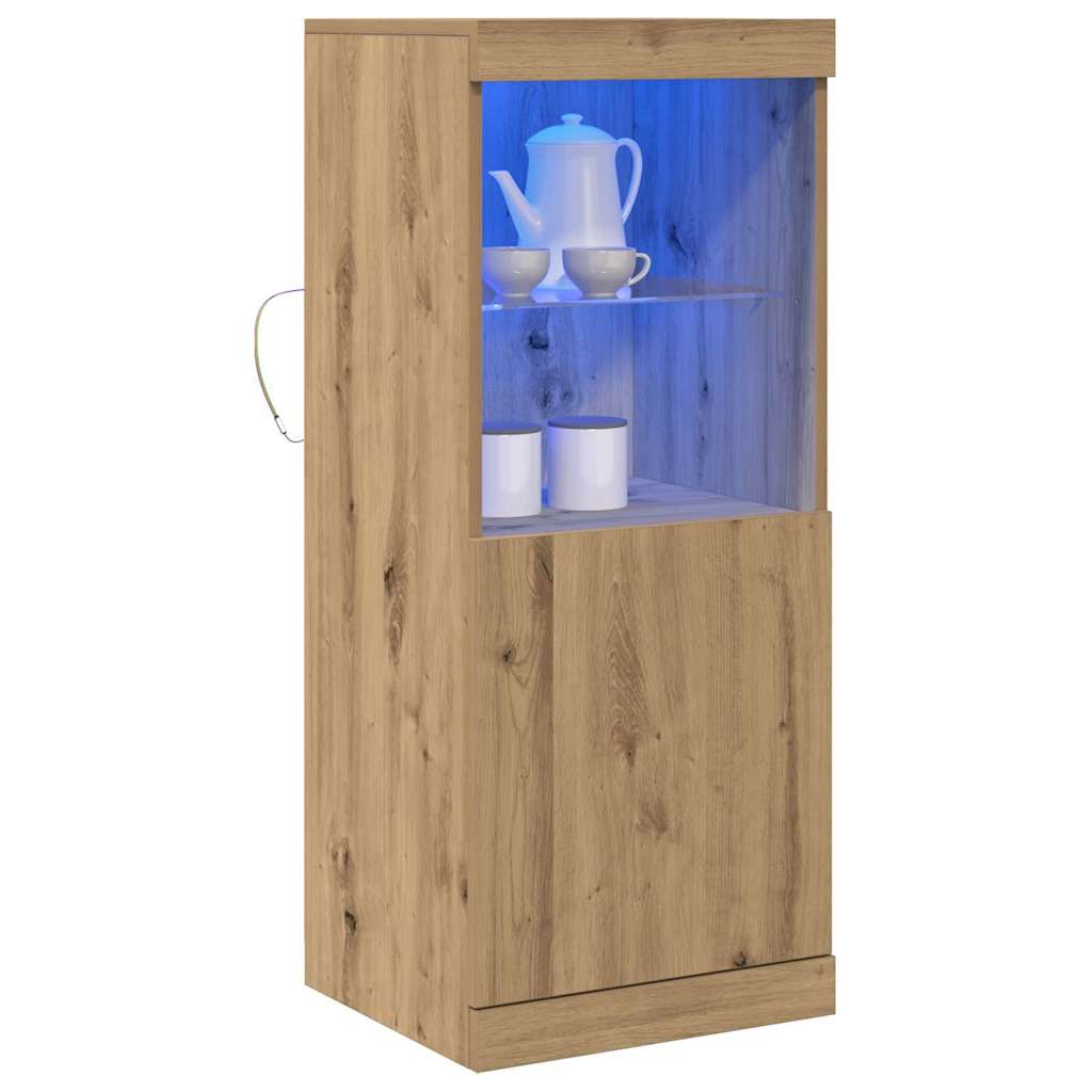 LED-Sideboard Artisan-Eiche 41 x 37 x 100 cm Holzwerkstoff