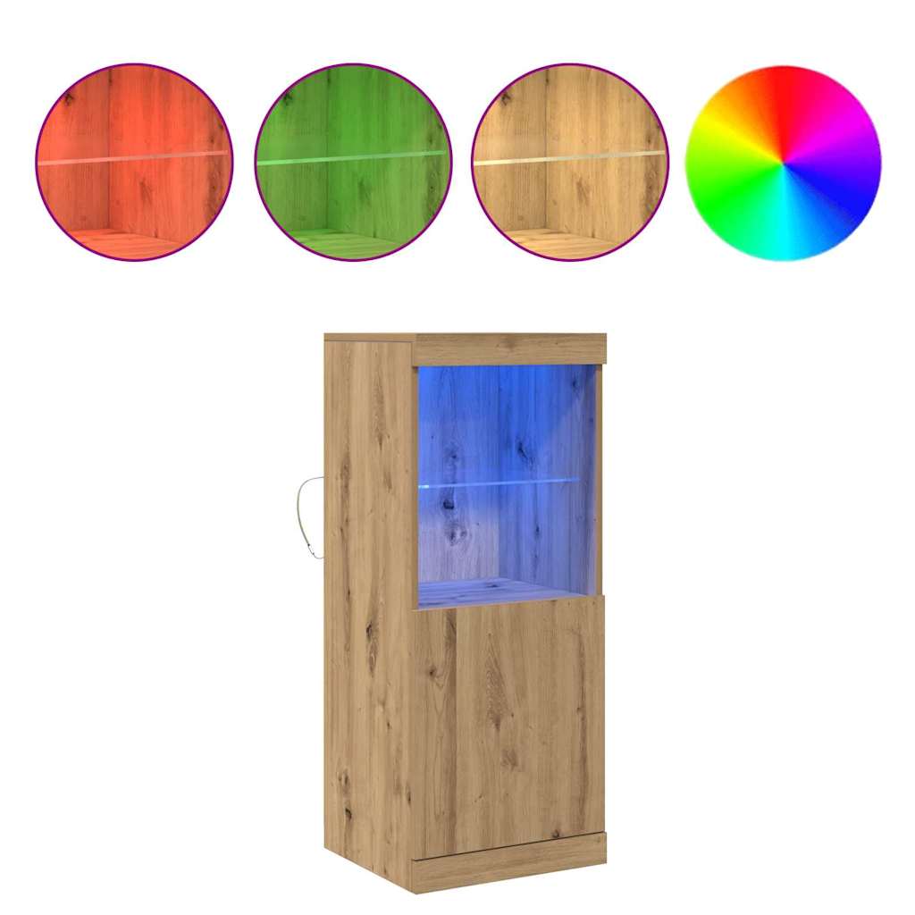 LED-Sideboard Artisan-Eiche 41 x 37 x 100 cm Holzwerkstoff