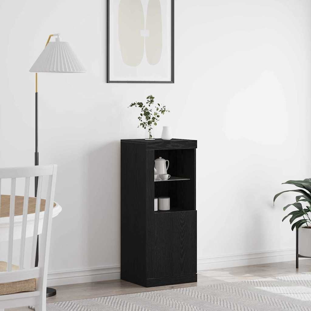 LED-Sideboard Schwarz Eichen-Optik 41 x 37 x 100 cm