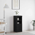 LED-Sideboard Schwarz Eichen-Optik 41 x 37 x 100 cm