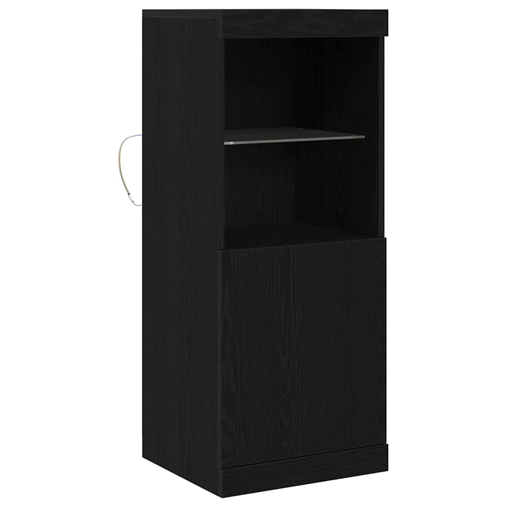 LED-Sideboard Schwarz Eichen-Optik 41 x 37 x 100 cm