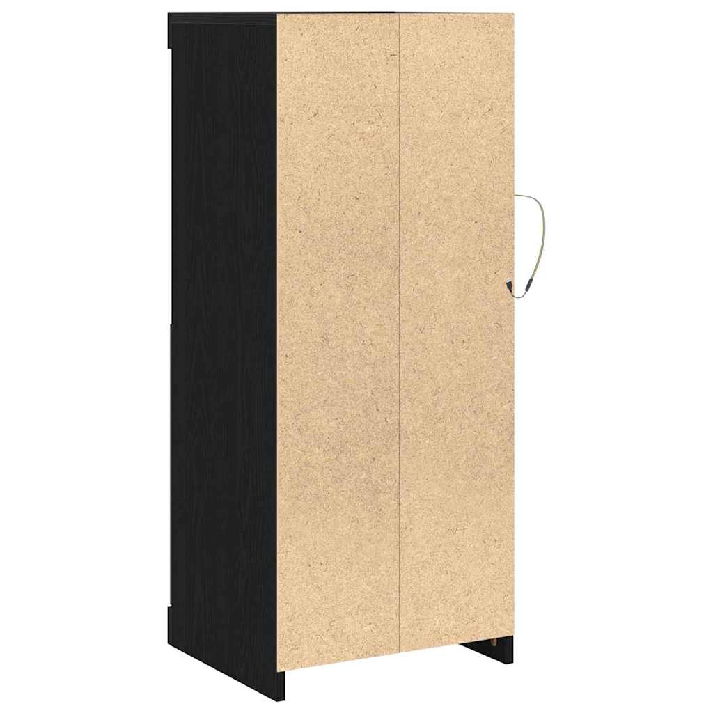 LED-Sideboard Schwarz Eichen-Optik 41 x 37 x 100 cm