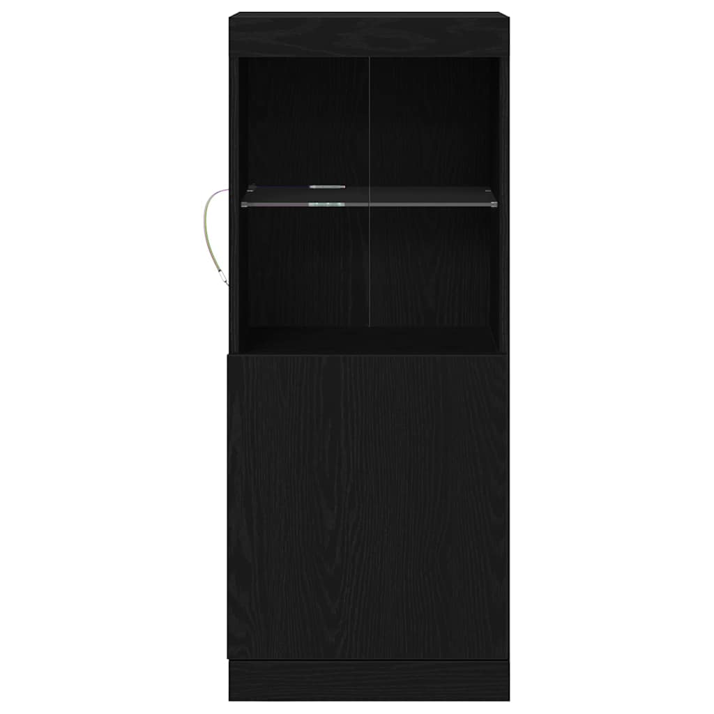 LED-Sideboard Schwarz Eichen-Optik 41 x 37 x 100 cm