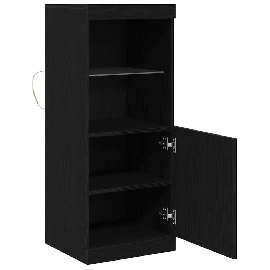 LED-Sideboard Schwarz Eichen-Optik 41 x 37 x 100 cm