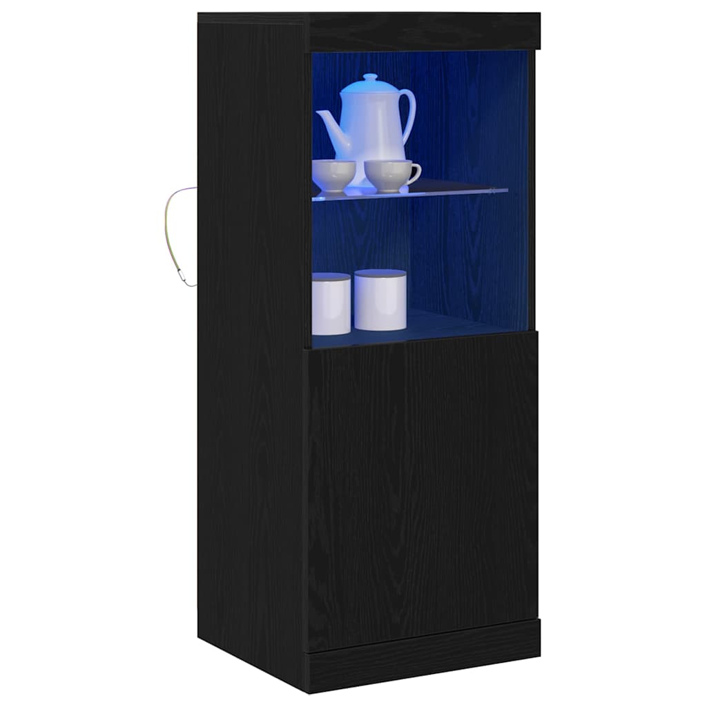 LED-Sideboard Schwarz Eichen-Optik 41 x 37 x 100 cm