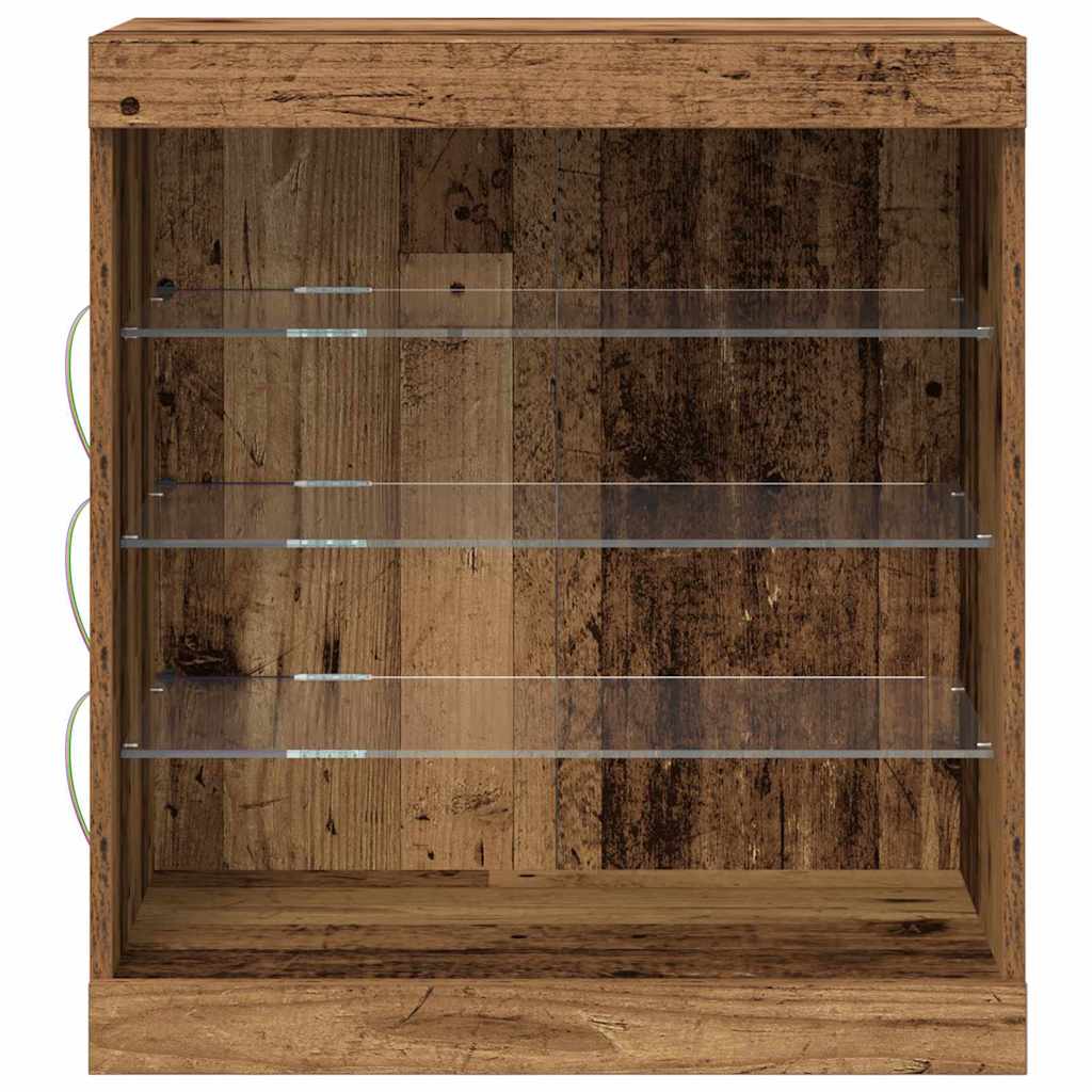 LED-Sideboard Altholz 60,5 x 37 x 67 cm Holzwerkstoff