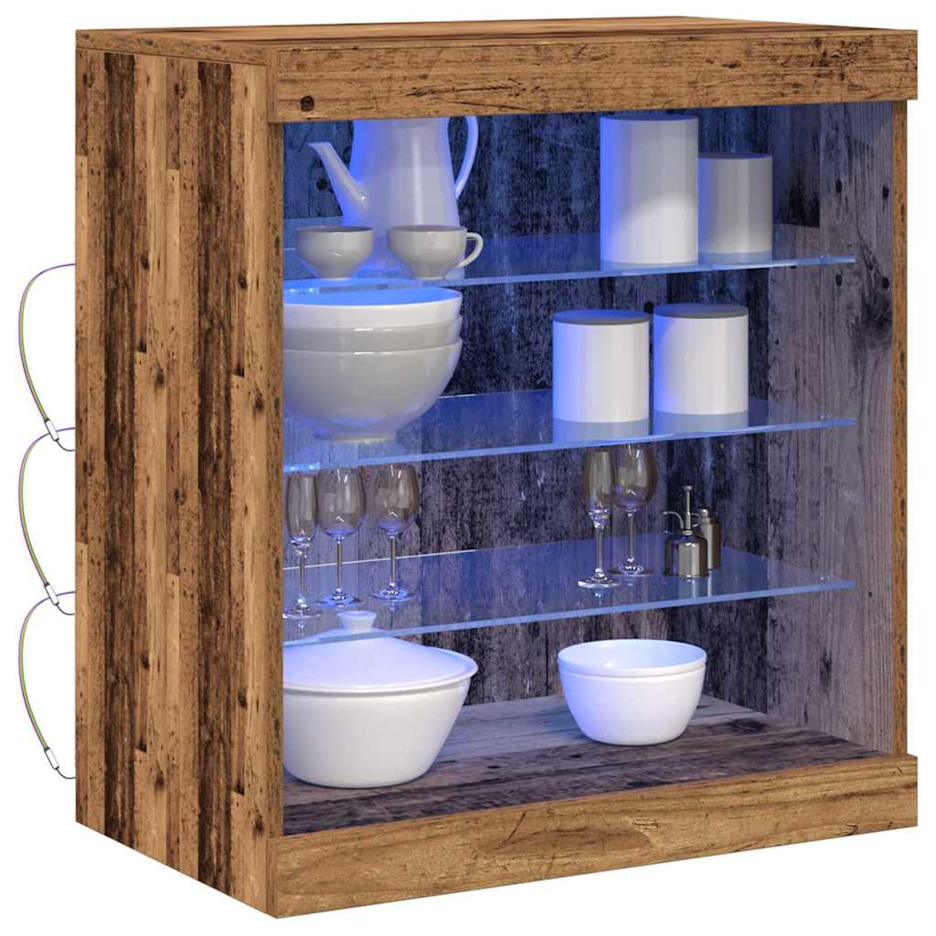 LED-Sideboard Altholz 60,5 x 37 x 67 cm Holzwerkstoff